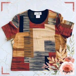 Nancy Michaels Pattern Top Size 12